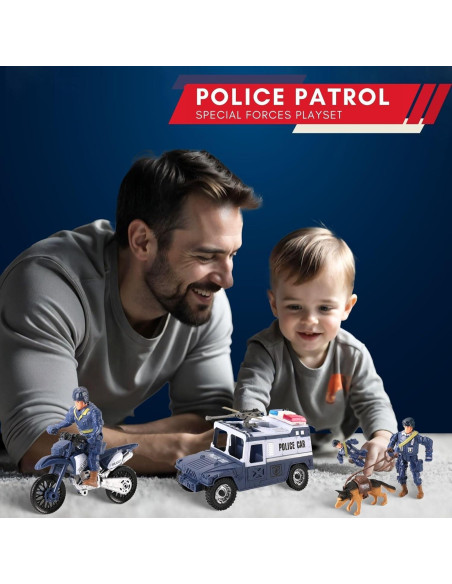 Set de Juguetes de Rescate Policial Liberty Imports 8 Piezas Set de Juguetes de Rescate Policial Liberty Imports 8 Piezas