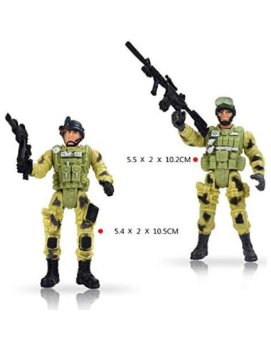 PowerTRC 6 Figuras de Soldados de Acción con Armas