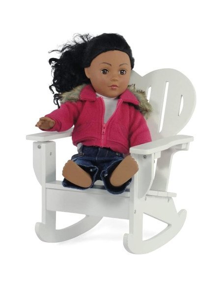Silla de Muñeca Adirondack Blanca Emily Rose 26,67x28,58 cm Silla de Muñeca Adirondack Blanca Emily Rose 26,67x28,58 cm