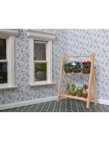 Estante Plegable iLAND con 6 Perchas Miniatura 1/12 Estante Plegable iLAND con 6 Perchas Miniatura 1/12