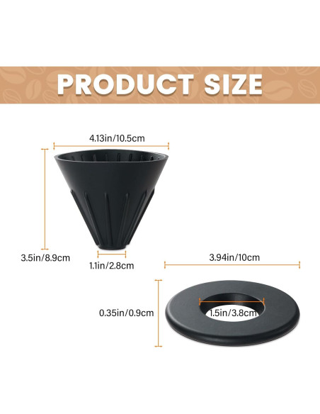 Filtro de Café Plegable Ailelan de Silicona Reutilizable 10.5cm Filtro de Café Plegable Ailelan de Silicona Reutilizable 10.5cm