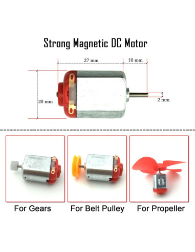 Kit de Motores DC EUDAX 6 Piezas 3V-12V 25000 RPM