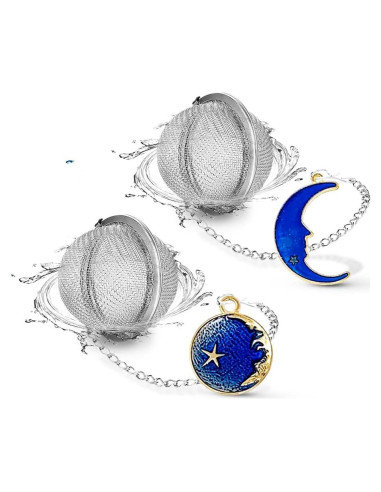 Juego de 2 Infusores de Té NSTaygate con Colgantes Estrella y Luna