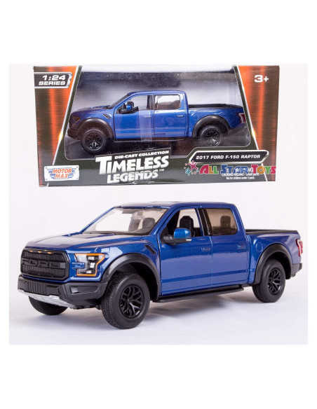 Coche a Escala 1:24 Motormax Ford F-150 Raptor Azul Coche a Escala 1:24 Motormax Ford F-150 Raptor Azul