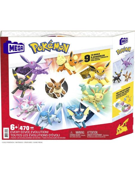 Set de Construcción MEGA Pokémon Eevee 470 Piezas Set de Construcción MEGA Pokémon Eevee 470 Piezas
