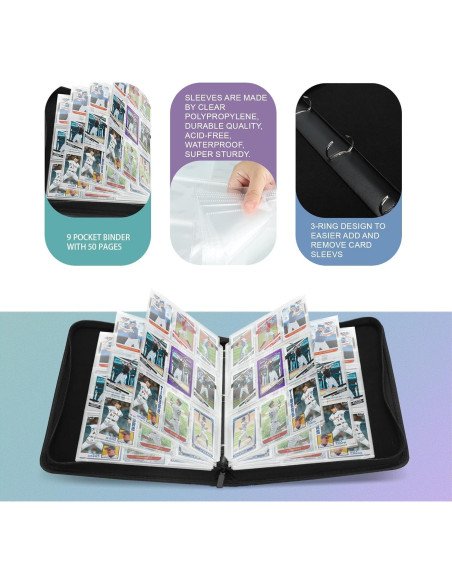 Carpeta de Tarjetas TCGUARD 900 Bolsillos Púrpura Carpeta de Tarjetas TCGUARD 900 Bolsillos Púrpura