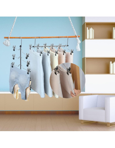 Pack de 3 Perchas de Metal Funamily para Faldas y Pantalones