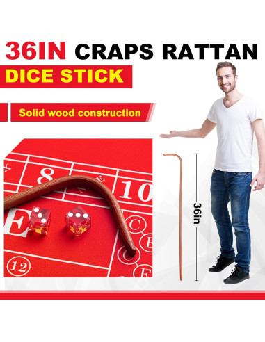 Juego de Mesa de Craps Leyndo con Tapete y Dados de Casino