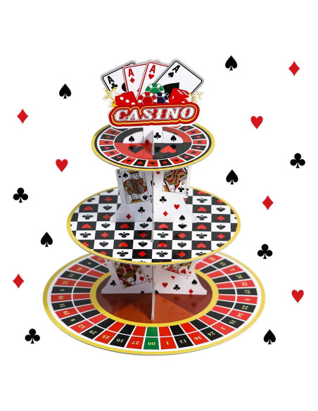 Soporte para Cupcakes Crafterlife 3 Niveles Tema Casino Soporte para Cupcakes Crafterlife 3 Niveles Tema Casino