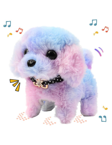 Perro de Peluche Interactivo Easfan Arcoíris 17.78 cm