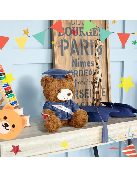 Oso de Peluche Graduación 2024 Hollowfly 35 cm Toga y Gorro Oso de Peluche Graduación 2024 Hollowfly 35 cm Toga y Gorro