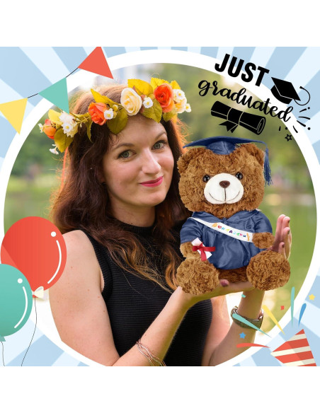 Oso de Peluche Graduación 2024 Hollowfly 35 cm Toga y Gorro Oso de Peluche Graduación 2024 Hollowfly 35 cm Toga y Gorro