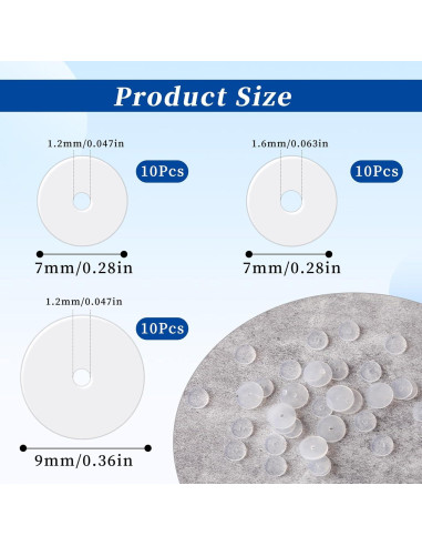 Discos Perforados Transparentes de Silicona Giantree - 30 Pcs