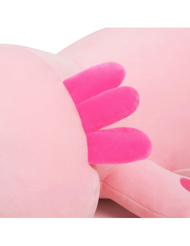 Almohada de Peluche Axolote Rosa SNOWOLF 50 cm Suave