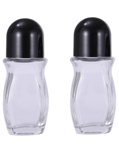 2 Botellas de Vidrio Roll-On 50ml Transparentes Ericotry