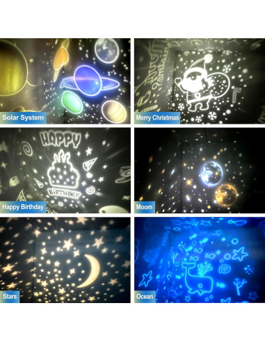Proyector Solar TOURACE - Luz Nocturna Estrellada 13cm