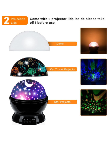 Proyector Luz Nocturna MOKOQI Tractor 17 Colores 360 Proyector Luz Nocturna MOKOQI Tractor 17 Colores 360
