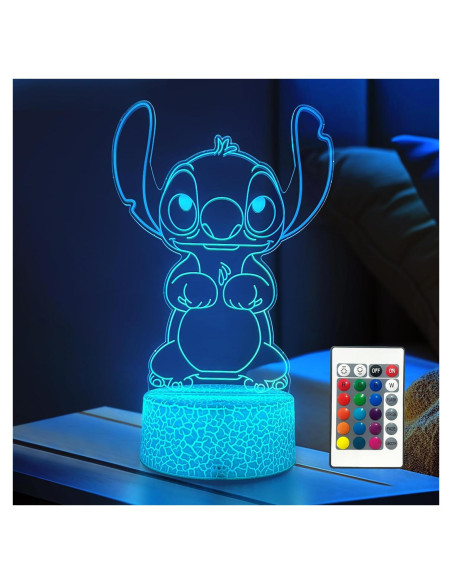 Luz Nocturna 3D AIHYING con Control Remoto y 16 Colores Luz Nocturna 3D AIHYING con Control Remoto y 16 Colores