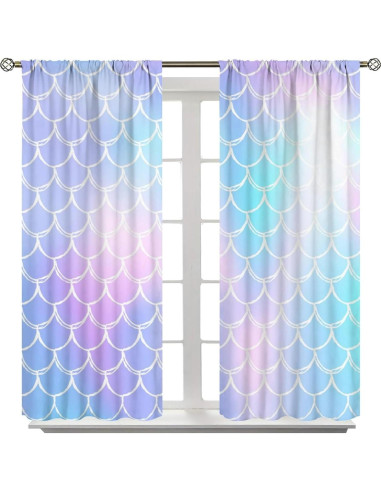 Cortinas AAVEUP Sirena 2 Paneles 53x137 cm Opacas