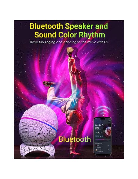Proyector de Estrellas VOLIVO, Luz Nocturna y Altavoz Bluetooth Proyector de Estrellas VOLIVO, Luz Nocturna y Altavoz Bluetooth