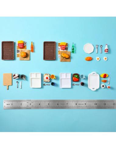 Set de Comida en Miniatura Civaner 38 Piezas para Muñecas