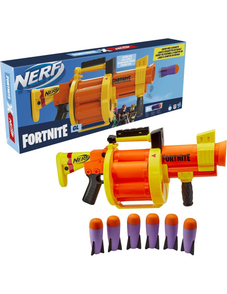 Lanzador Nerf Fortnite GL con 6 Cohetes - 1,99 kg Lanzador Nerf Fortnite GL con 6 Cohetes - 1,99 kg