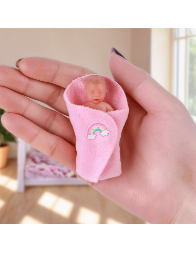 Muñeca Mini de Silicona BABESIDE 7.62 cm Realista con Accesorios