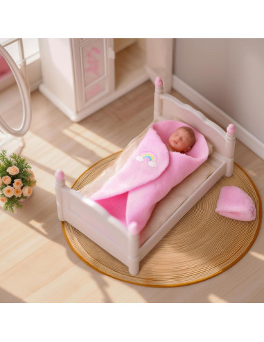 Muñeca Mini de Silicona BABESIDE 7.62 cm Realista con Accesorios