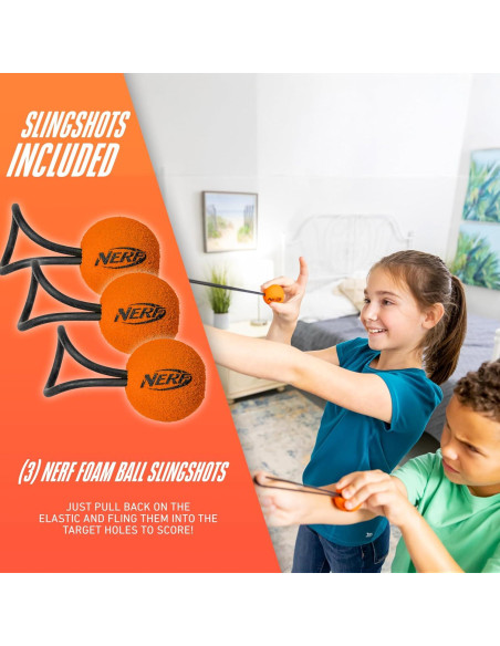 Objetivo Inflable NERF Fling n' Score - 60,96 cm - Negro/Naranja Objetivo Inflable NERF Fling n' Score - 60,96 cm - Negro/Naranja