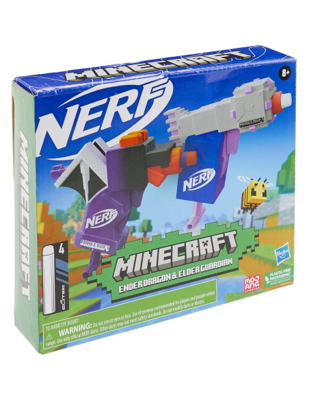 Nerf MicroShots Minecraft Mini Blasters 2-Pack con 4 Dardos Nerf MicroShots Minecraft Mini Blasters 2-Pack con 4 Dardos