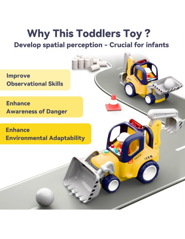 Juguete Camión de Construcción Control Remoto iPlay, 22.4x16.6cm