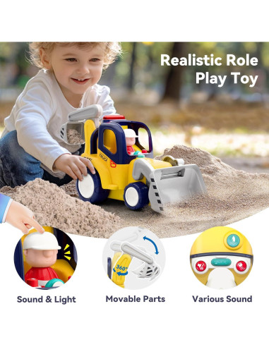 Juguete Camión de Construcción Control Remoto iPlay, 22.4x16.6cm