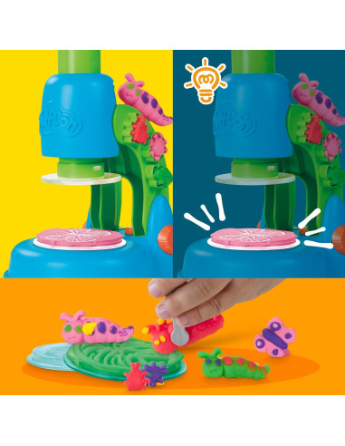 Microscopio de Juguete Play-Doh con Luz y 9 Accesorios