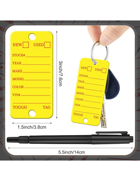 Etiquetas de Llave Yexiya 500 Pcs Plástico Amarillo Etiquetas de Llave Yexiya 500 Pcs Plástico Amarillo