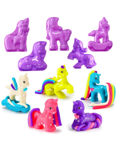 Set de Masa Unicornio Toyze 16 Piezas Juguete Creativo