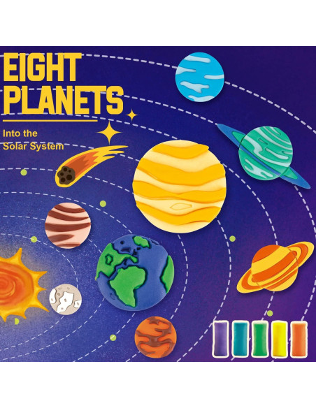 Juego de Masa de Color VConejo 14 Piezas Tema Planetas Juego de Masa de Color VConejo 14 Piezas Tema Planetas