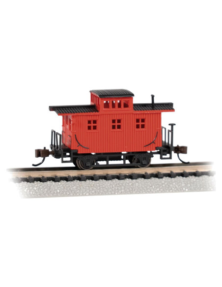 Caboose Bobber de Época Bachmann Escala N Rojo Detallado Caboose Bobber de Época Bachmann Escala N Rojo Detallado