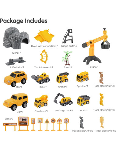 Juguetes de Pista de Carreras TUMAMA 249pcs para Niños 3-6 Años