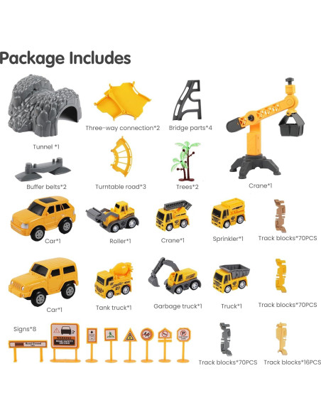 Juguetes de Pista de Carreras TUMAMA 249pcs para Niños 3-6 Años Juguetes de Pista de Carreras TUMAMA 249pcs para Niños 3-6 Años