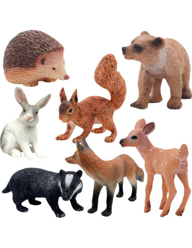 Figuras de Animales de la Selva Gemini 6 Pcs Decorativas