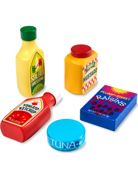 Juego de Comida de Madera Melissa & Doug 9 Piezas Juego de Comida de Madera Melissa & Doug 9 Piezas