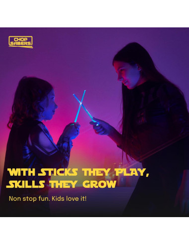 Palillos de Luz LED Sabers Chop - 24 cm - Libres de BPA