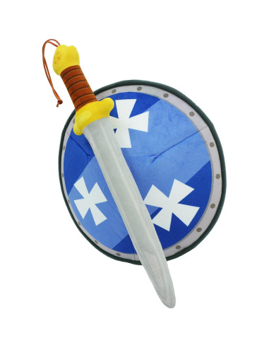 Set de Juguete Espada y Escudo de Peluche FancyOh! Azul