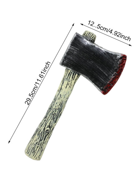 Hacha Grande Artificial Halloween Honbay 29.5 cm Realista Hacha Grande Artificial Halloween Honbay 29.5 cm Realista