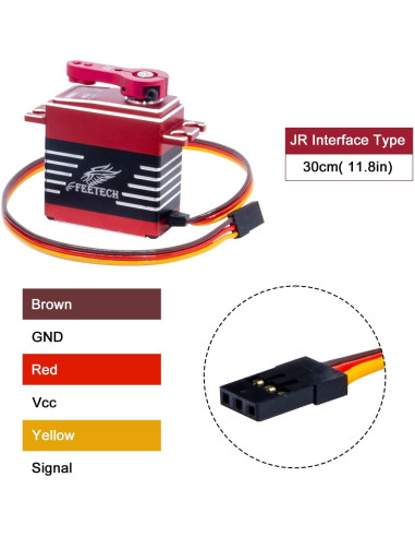 Motor Servo Digital FEETECH 35KG 180 Grados Aluminio