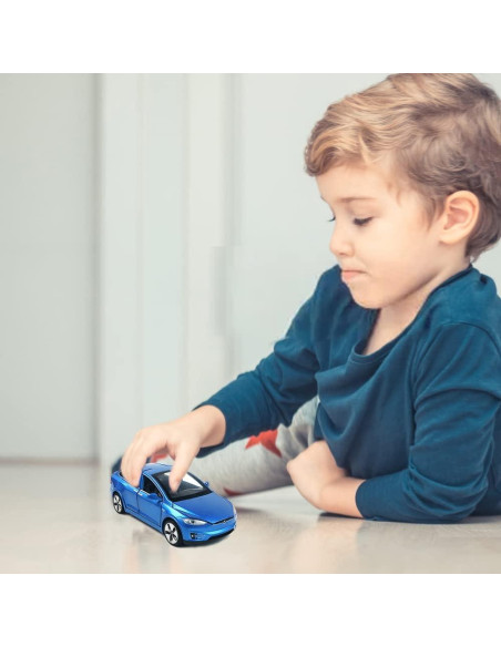 Coche Diecast Modelo X EROCK 1:32 Azul con Luz y Sonido Coche Diecast Modelo X EROCK 1:32 Azul con Luz y Sonido