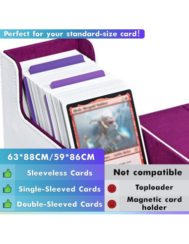 Caja de Almacenamiento de Cartas UAONO 600+ PU Cuero Magnético