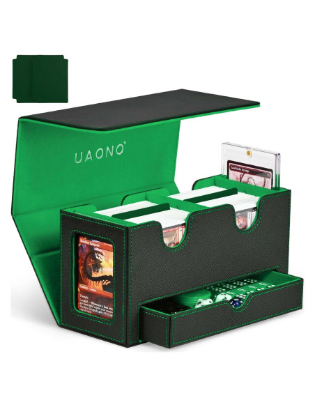 Caja de Barajas UAONO Doble con Expositores y Bandeja para Dados Caja de Barajas UAONO Doble con Expositores y Bandeja para Dados