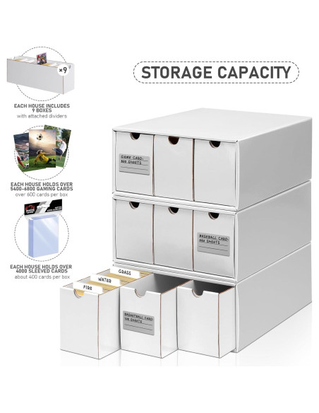 Caja de Almacenamiento Homthy para Cartas con 50 Divisores Caja de Almacenamiento Homthy para Cartas con 50 Divisores