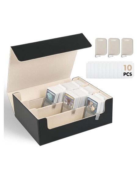 Caja de Almacenamiento de Cartas ZLCA para TCG 1800+ Negro/Dorado Caja de Almacenamiento de Cartas ZLCA para TCG 1800+ Negro/Dorado